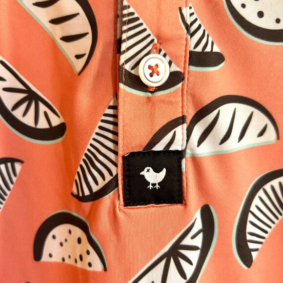 Bad Birdie The Melonator Men's Golf Polo Shirt Fruit Performance Size Large - Picture 2 of 6